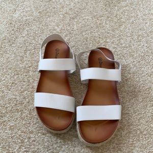White wedge sandals size 5.5